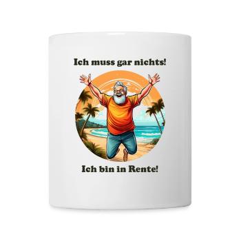 Ich muss gar nichts Mann - Tasse - Weiß - Vorne