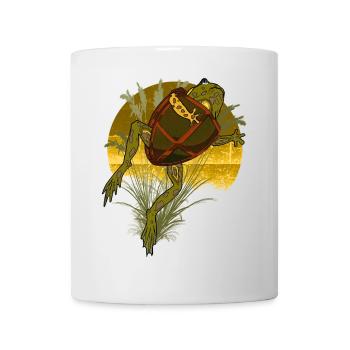 Tortue - Crapaud avec bouclier Curiosité - Mug blanc - blanc - Devant
