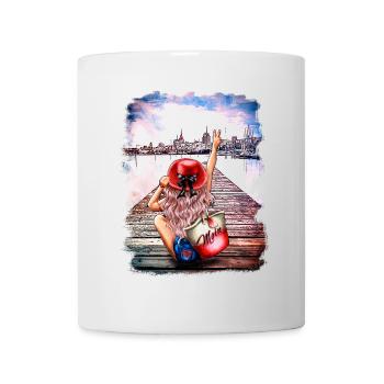 Rostock skyline Gehlsdorf femme blonde - Mug blanc - blanc - Devant