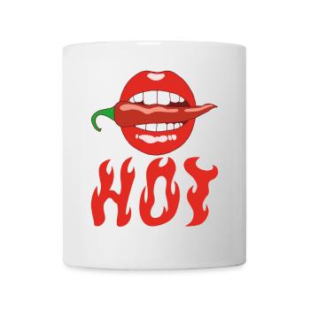 Chilischote essen - Tasse - Weiß - Vorne