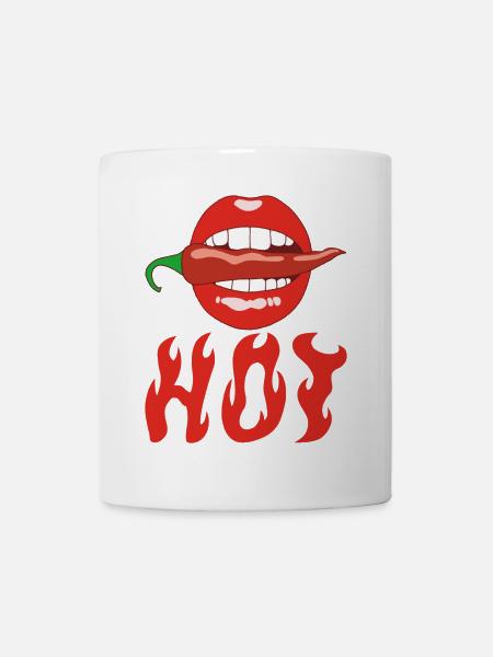Chilischote essen - Tasse - Weiß