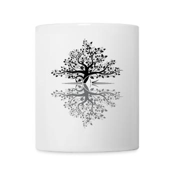 Tree Reflection Forest Nature Protection Outdoor Love - Mug - white - Front
