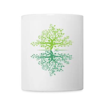 Tree Reflection Forest Nature Protection Outdoor Logo - Mug - white - Front