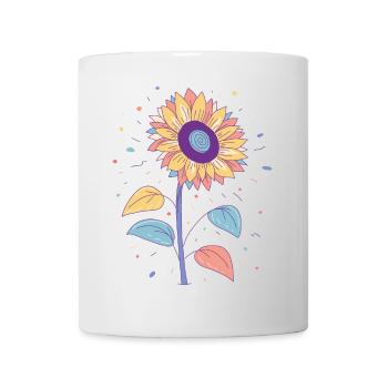 Sonnenblume - Tasse - Weiß - Vorne