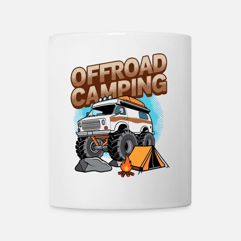Offroad Camping - Tasse - Weiß