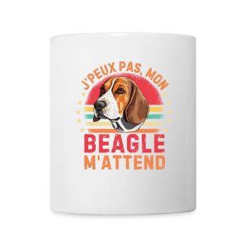 Chien de race beagle - Mug blanc - blanc - Devant