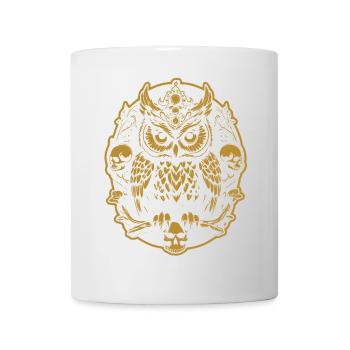 Mystic Owl Sitting on a Skull - Mug - white - Front
