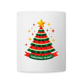 Feiern Sie Weihnachten im Juli mit Watermelon Cheer! - Tasse - Weiß - Vorne