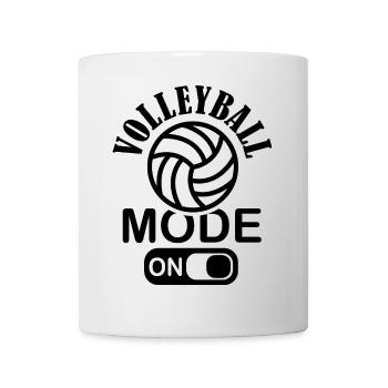 Mode de volley-ball sur le logo de l’équipe de volley-ball de plage - Mug blanc - blanc - Devant