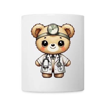 mignon jouet câlin teddy doctor avec manteau de médecin - Mug blanc - blanc - Devant