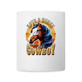 Sauvez une balade à cheval Un cow-boy qui fait de l’équitation et un fan de cheval - Mug blanc - blanc - Devant
