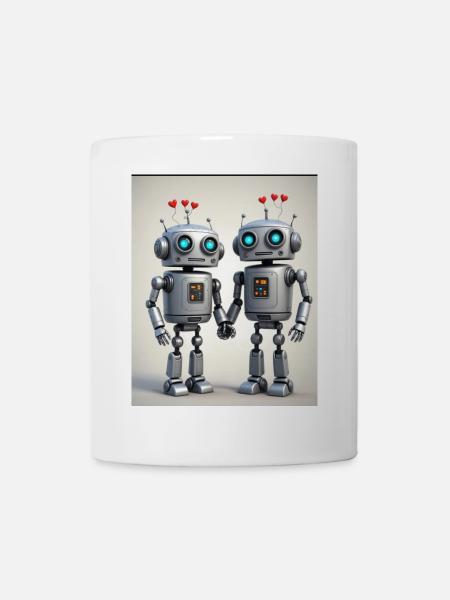Robot Couple - Mug - white