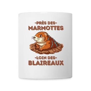 Humour marmotte randonnée - Mug blanc - blanc - Devant