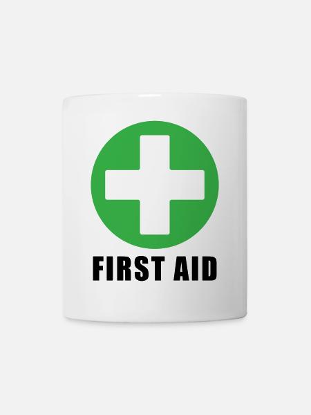 First Aid Medical Cross Sicherheitssymbol Vektor-Symbol - Tasse - Weiß