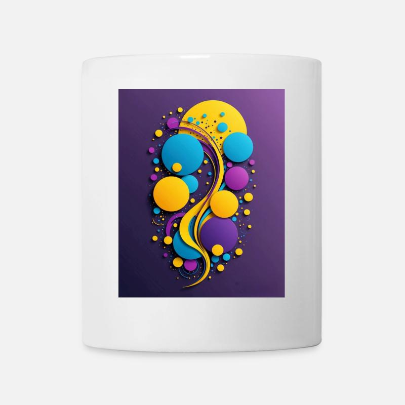 Des billes de peinture et des spirales - Mug blanc - blanc