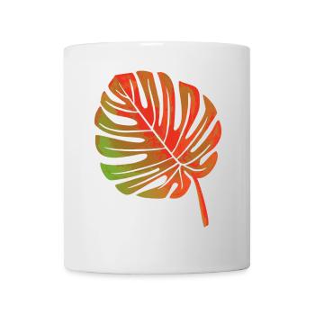 Blatt einer Pflanze - Tasse - Weiß - Vorne