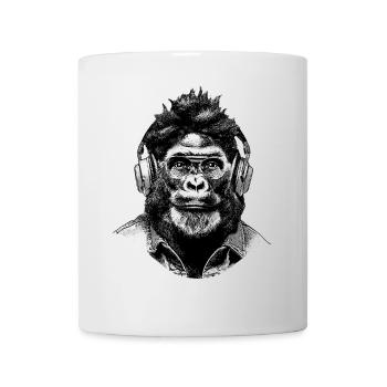 Urban Graffiti Gorilla T-Shirt für Streetwear-Fans - Tasse - Weiß - Vorne