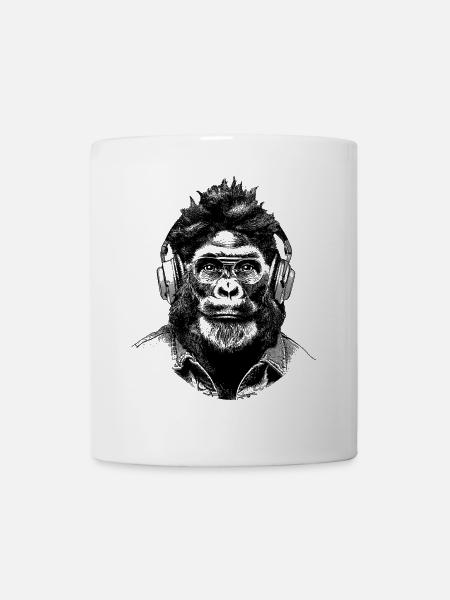 Urban Graffiti Gorilla T-Shirt für Streetwear-Fans - Tasse - Weiß