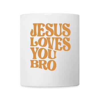 Jésus t’aime frère - Citation chrétienne inspirante - Mug blanc - blanc - Devant