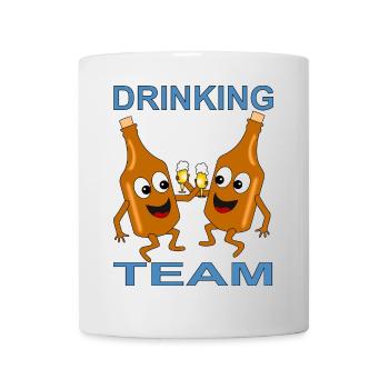 Photo d’équipe humoristique de consommation d’alcool - Mug blanc - blanc - Devant