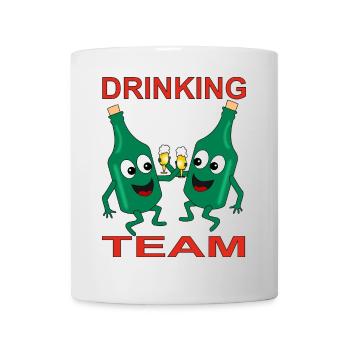 Verschmitzte Bierflaschen Trinkteam - Tasse - Weiß - Vorne