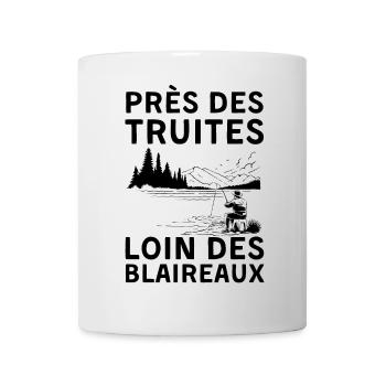 Humour pêche truite - Mug blanc - blanc - Devant