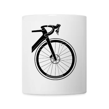 Détail de vélo de route Gravel Illustration Logo - Mug blanc - blanc - Devant