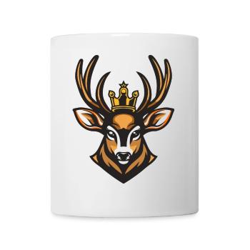 Hirsch Kopf Krone - Tasse - Weiß - Vorne