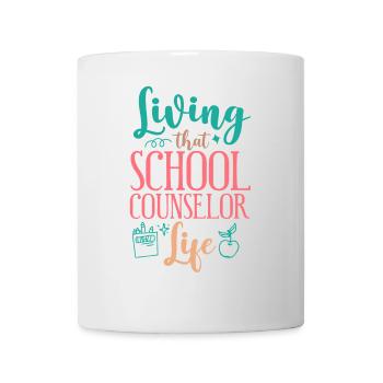 School Counselor Living That - Tasse - Weiß - Vorne