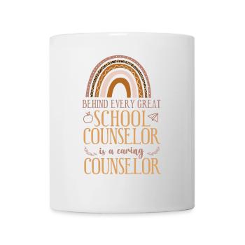 Conseillère scolaire Rainbow Behind - Mug blanc - blanc - Devant