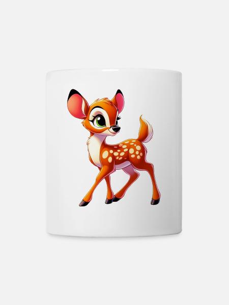 Rehbraun - Tasse - Weiß