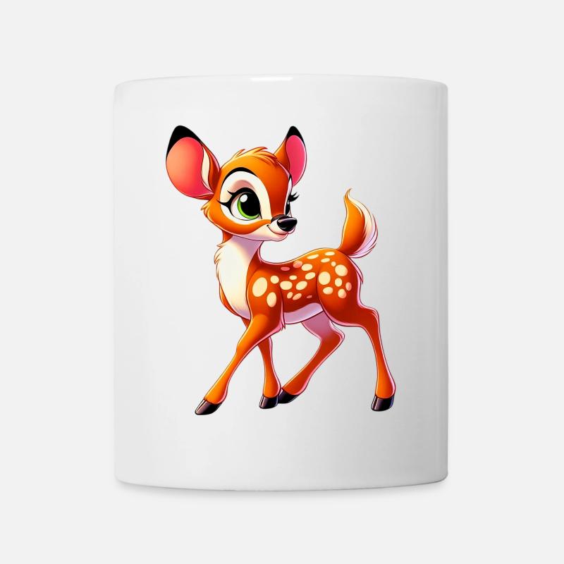 Rehbraun - Tasse - Weiß