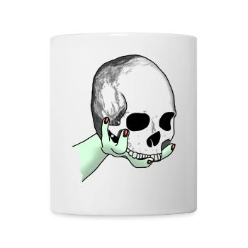 Le crâne est présenté - Mug blanc - blanc - Devant