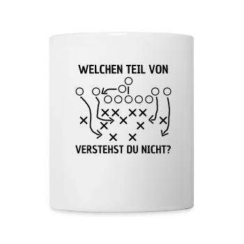 American Football Taktik Spruch - Tasse - Weiß - Vorne