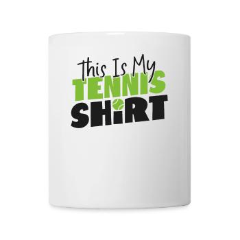 Drôle de raquette de joueur de tennis c’est - Mug blanc - blanc - Devant
