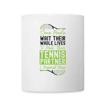 Funny Tennis Player Racket Husband - Mug - white - Front