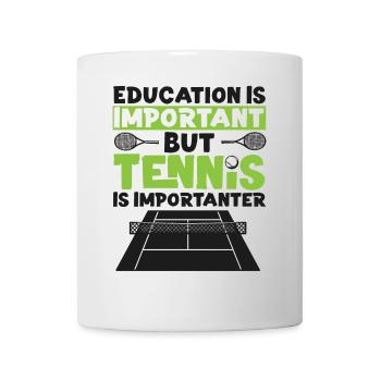 Raquette de joueur de tennis drôle - Mug blanc - blanc - Devant