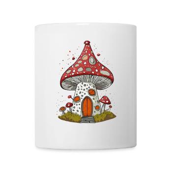 Fantasievolles Pilzhaus - Tasse - Weiß - Vorne