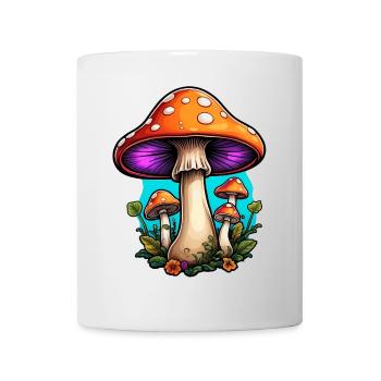 Leuchtende Waldpilze Neon - Tasse - Weiß - Vorne