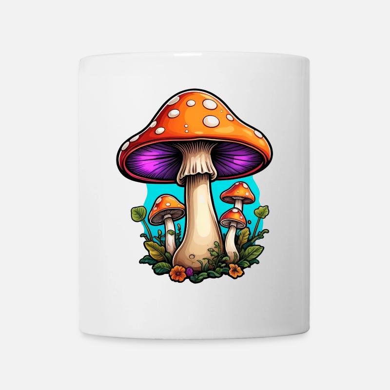 Glowing Forest Mushrooms Neon - Mug - white