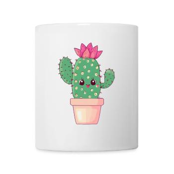 Kawaii Kaktus - Tasse - Weiß - Vorne