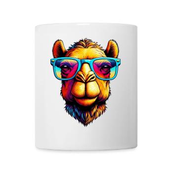 Camel mit Sonnenbrille - Tasse - Weiß - Vorne