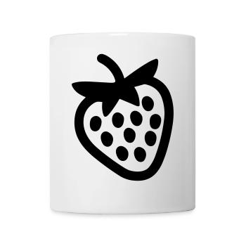 Erdbeere - Tasse - Weiß - Vorne