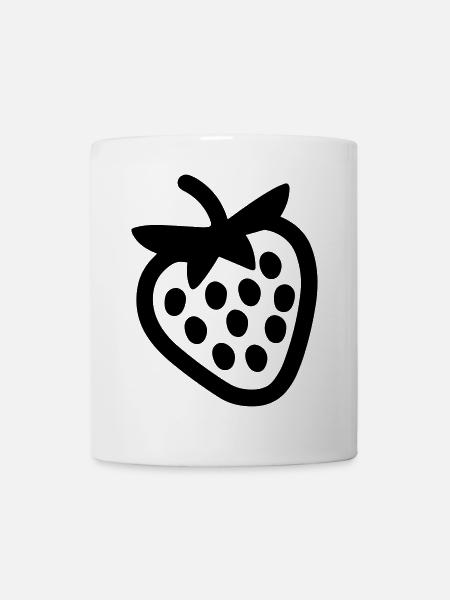 Erdbeere - Tasse - Weiß