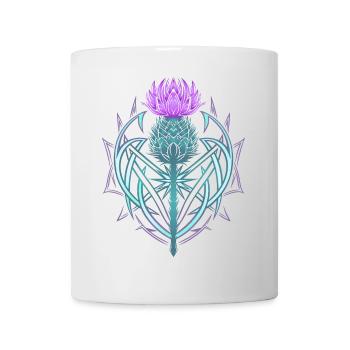 Distel Schild Celtic Knots Thistle Lover - Tasse - Weiß - Vorne