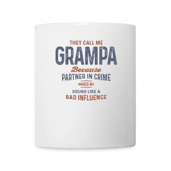Grampa Partner in Crime und stolz darauf - Tasse - Weiß - Vorne