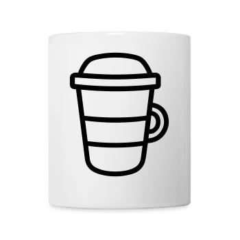 Kaffeebecher - Tasse - Weiß - Vorne