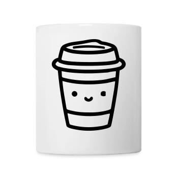 Kaffeebecher - Tasse - Weiß - Vorne