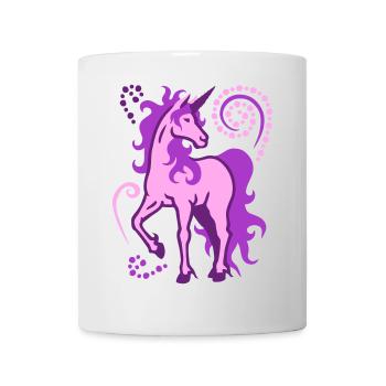 Einhorn individuell 3farbig SVG - Tasse - Weiß - Vorne