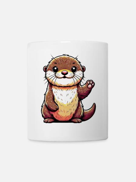 Otter - Tasse - Weiß